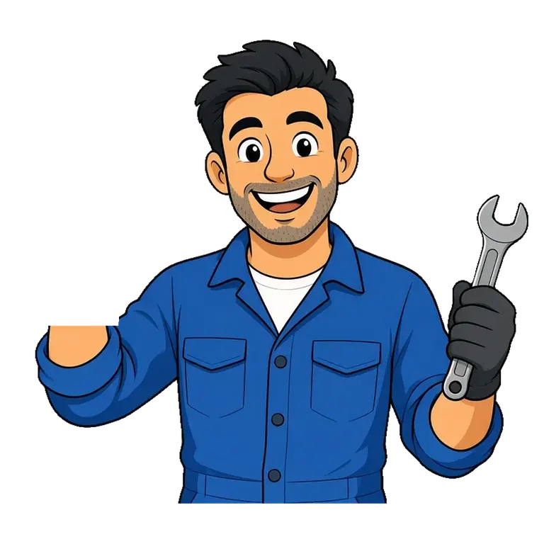 Moti the Mechanic waving hello